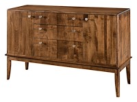 #31932: Sideboard - 58 Wide shown --- Br Maple finished with Almond: FC-42000
