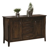 #32019: Sideboard - 60 Wide shown --- Br Maple finished with Manchester: FC-42633