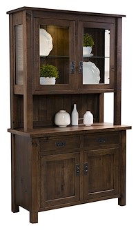 #32043: Hutch - 2 Door - 42 Wide shown --- Shown with premium Two-tone finish. Almond with Black Tincture --- Rs QSWO 
