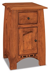 #38341: Nightstand - 1 Drawer 1 Door - 18.25W x 29.75H shown --- Rs Hickory finished with Golden Harvest: FC-46483