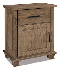 #38969: Nightstand - 1 Drawer 1 Door - 27.5W x 31H shown --- Oak finished with Sandstone: D-22N08963