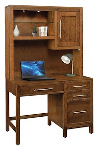 #40711: Desk Only shown with #40712: Hutch Only --- Sap Cherry finished with Tanbark: FC-7136