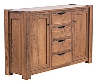 #41249: Sideboard - 60 Wide - 2 Door - 4 Drawer shown --- Shown with White Oak --- finished with Almond: FC-42000
