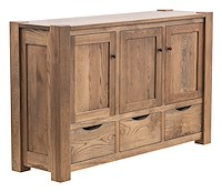#41250: Sideboard - 60 Wide - 3 Door - 3 Drawer shown --- Shown with White Oak --- finished with Bel Air: FC-47823