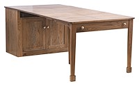 #41254: Pullout Table shown --- Rs White Oak finished with Bel Air: FC-47823