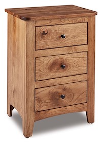 #41293: Nightstand - 3 Drawer - 20.5W x 28.75H shown --- Rs Hickory finished with Almond: FC-42000