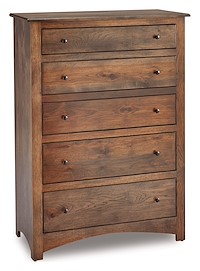 #41305: Chest - 5 Drawer - 39W x 54H shown --- Rs Hickory finished with Tavern: FC-10944