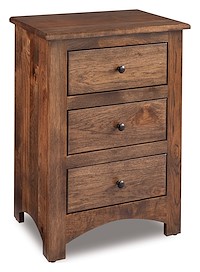 #41309: Nightstand - 3 Drawer - 20.5W x 28.75H shown --- Rs Hickory finished with Tavern: FC-10944