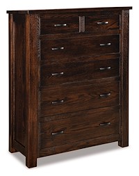 #41336: Chest - 6 Drawer - 42W x 54.25H shown --- Oak finished with Old Museum: FC-47276