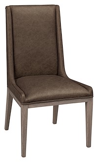 #41351: Side Chair shown --- Shown with premium Two-tone finish, Cigar Leather --- Oak 