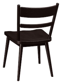 #41360: Side Chair shown --- Back View Shown  --- Rs White Oak finished with Ebony: FC-11047