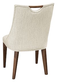 #41362: Side Chair shown --- Back View - Shown with Palm Fabric R-1137 --- Hickory finished with Manchester: FC-42633