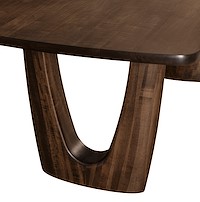 #41489: Westal Trestle Table shown --- Detail View Shown --- Br Maple finished with Manchester: FC-42633