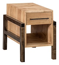 #42402: Chairside End Table with drawer shown --- Shown with premium Two-tone finish  --- Br Maple 