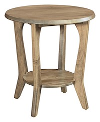 #42411: Round End Table shown --- Br Maple finished with Fawn Maple: FN-46858