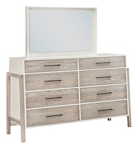 #42422: Dresser - Tall - 8 Drawer shown with #42423: Dresser Mirror - For Dresser - Tall - 8 Drawer  --- Shown with premium Two-tone finish 