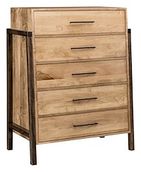 #42426: Chest - 5 drawer shown --- Shown with premium Two-tone finish  --- Br Maple 