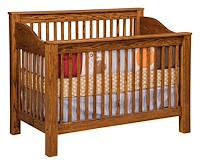 #42442: Crib shown --- Oak finished with Hoosier Special: FC-11043