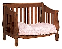 #42449: Toddler Rail Conversion Kit shown with #42448: Crib 