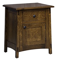 #42457: 1 Drawer 1 Door Nightstand shown --- QSWO finished with Golden Brown: CF-10901