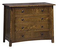 #42459: 4 Drawer Dresser shown --- QSWO finished with Golden Brown: CF-10901