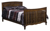 #42470: Full Bed Rail Conversion Kit shown with #42468: Crib - Slat Style Front  --- Shown with premium Finish  --- Sap Cherry 