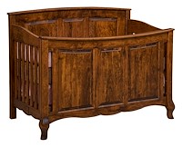 #42471: Crib - Panel Style Front shown --- Shown with premium Finish  --- Sap Cherry 