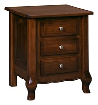 #42472: 3 Drawer Nightstand shown --- Shown with premium Finish  --- Br Maple 