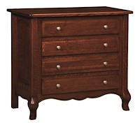 #42473: 4 Drawer Dresser shown --- QSWO finished with Golden Brown: CF-10901