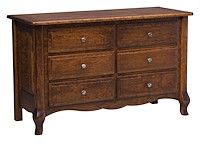 #42475: 6 Drawer Dresser shown --- Shown with premium Finish  --- Sap Cherry 