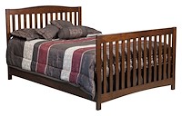 #42485: Full Bed Rail Conversion Kit shown with #42483: Crib  --- Sap Cherry finished with Rich Tobacco: OCS-228