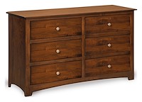 #42488: 6 Drawer Dresser shown --- Br Maple finished with Rich Tobacco: OCS-228