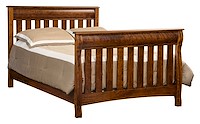 #42498: Full Bed Rail Conversion Kit shown with #42496: Crib  --- Shown with premium Finish  --- Sap Cherry 