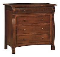 #42501: 4 Drawer Dresser shown --- Br Maple finished with Asbury Brown: FC-7992