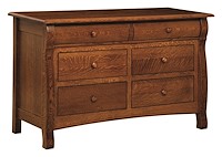 #42502: 6 Drawer Dresser shown --- QSWO finished with Asbury Brown: FC-7992