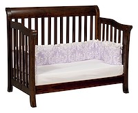 #42534: Toddler Rail Conversion Kit shown with #42533: Crib  --- Sap Cherry finished with Rich Tobacco: OCS-228