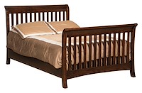 #42535: Full Bed Rail Conversion Kit shown with #42533: Crib  --- Sap Cherry finished with Rich Tobacco: OCS-228