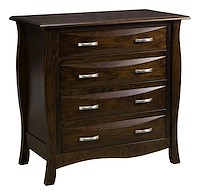 #42552: 4 Drawer Dresser shown --- Sap Cherry finished with Burnt Umber: FC-10748