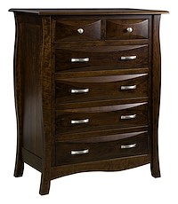 #42555: Chest of Drawers shown --- Sap Cherry finished with Burnt Umber: FC-10748