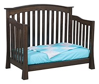 #42561: Toddler Rail Conversion Kit shown with #42560: Crib  --- Oak finished with Dark Knight: FC-19093