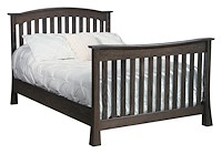 #42562: Full Bed Rail Conversion Kit shown with #42560: Crib  --- Oak finished with Dark Knight: FC-19093