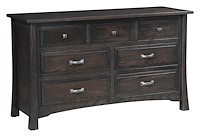 #42567: 7 Drawer Dresser shown --- Oak finished with Dark Knight: FC-19093