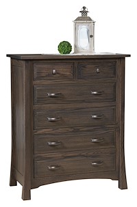 #42568: Chest of Drawers shown --- Oak finished with Antique Slate: FC-19852