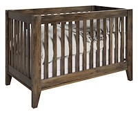 #42573: Crib shown --- Br Maple finished with Shadow: FC-24427