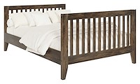 #42575: Full Bed Rail Conversion Kit shown with #42573: Crib  --- Br Maple finished with Shadow: FC-24427