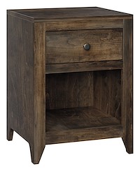 #42577: Nightstand shown --- Br Maple finished with Shadow: FC-24427