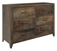 #42579: 6 Drawer Dresser shown --- Br Maple finished with Shadow: FC-24427