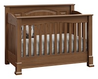 #42588: Crib - Panel Back shown --- Br Maple finished with Almond: FC-42000