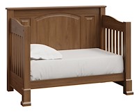 #42589: Toddler Bed Conversion Kit - For Panel Back Crib shown with #42588: Crib - Panel Back  --- Br Maple finished with Almond: FC-42000