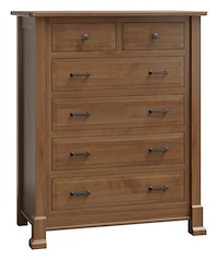 #42594: Chest of Drawers shown --- Br Maple finished with Almond: FC-42000